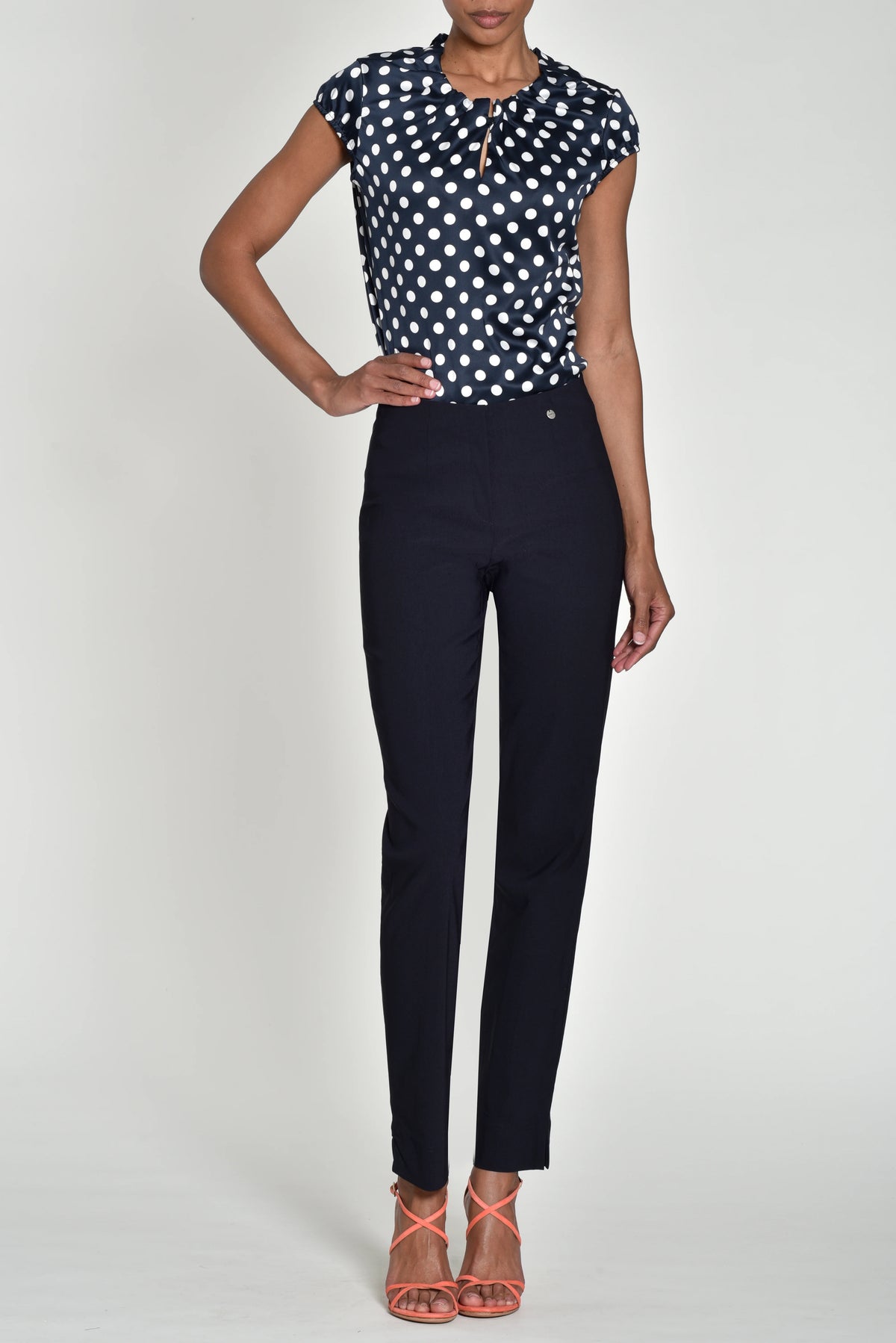 Robell Rose super slim trouser Navy