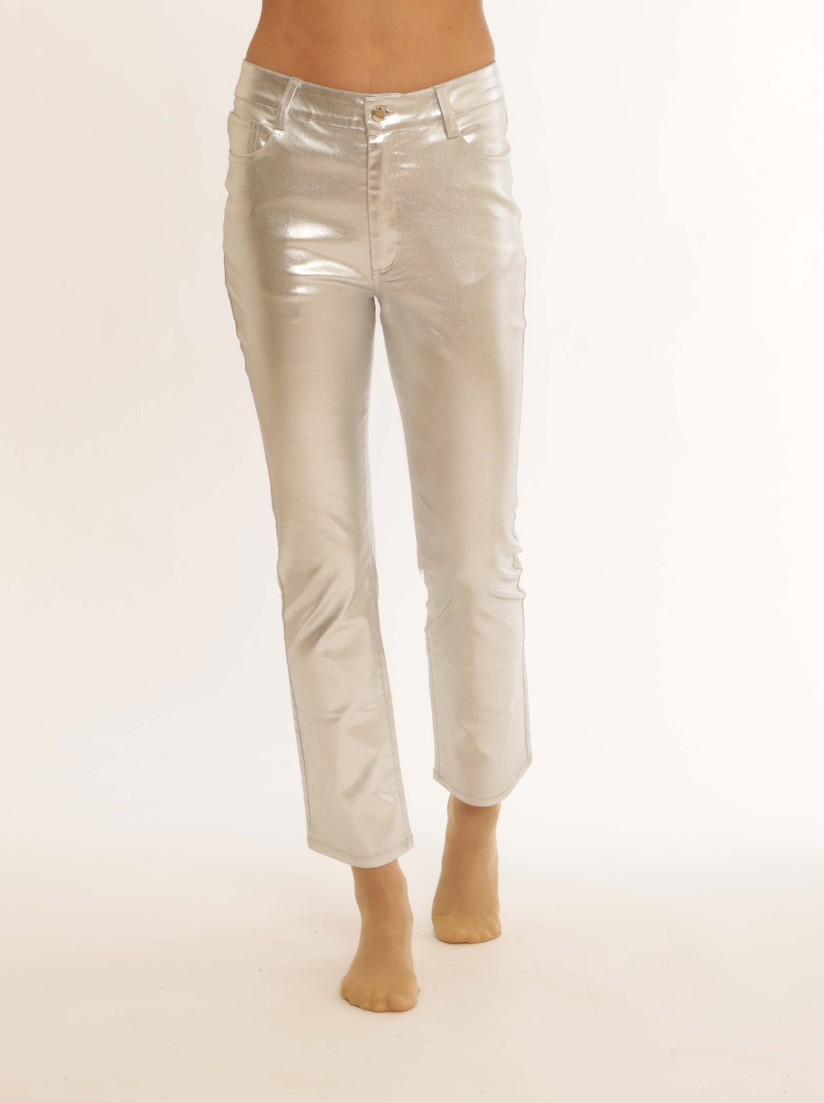 POMODORO COATED METALLIC JEAN