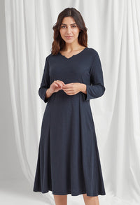 ADINI COTTON SOLID DRESS