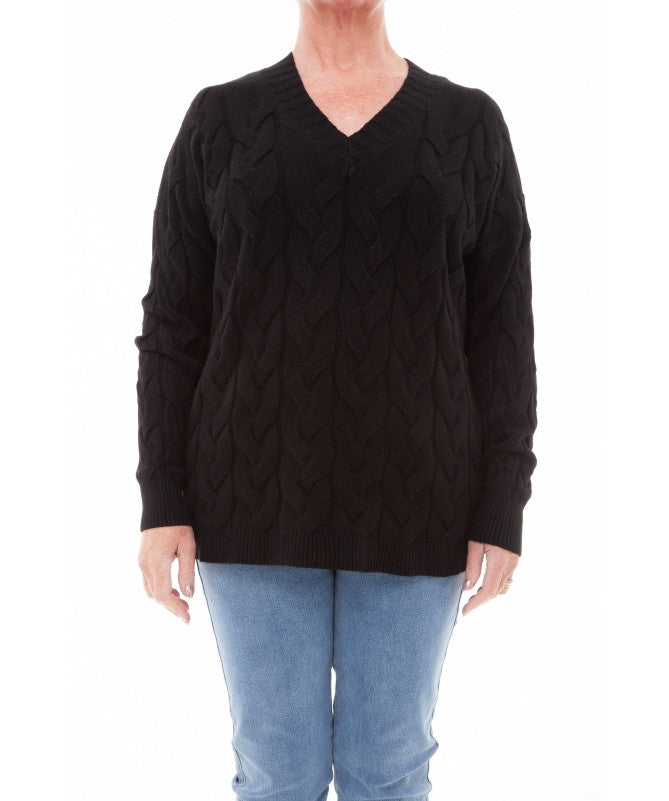 DREAMS CABLE V NECK JUMPER