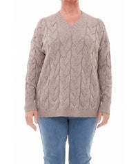 DREAMS CABLE V NECK JUMPER